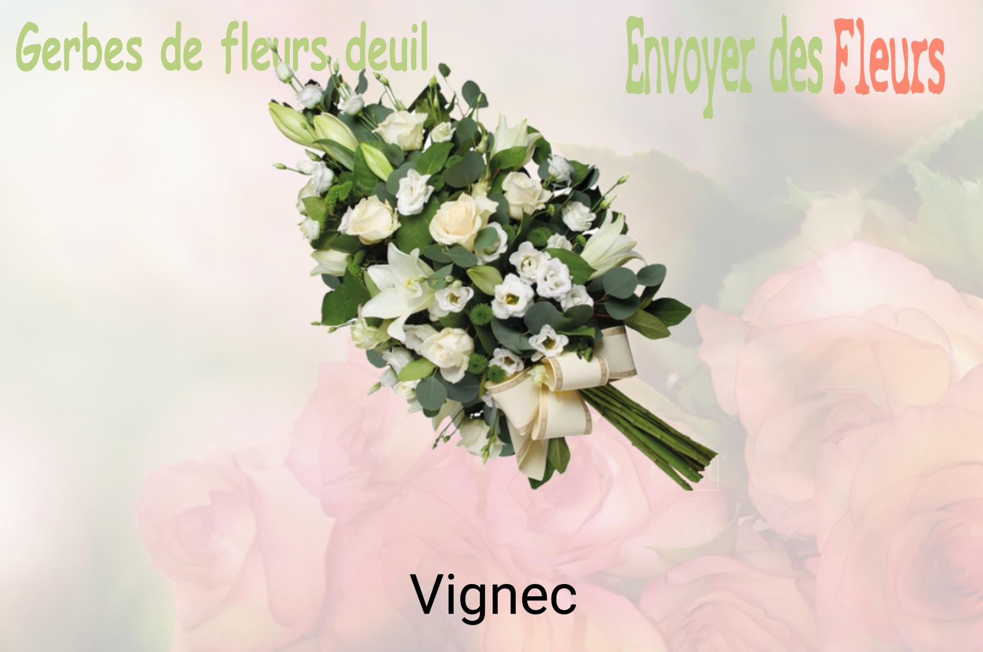 Gerbe de fleurs de deuil livrée à Vignec